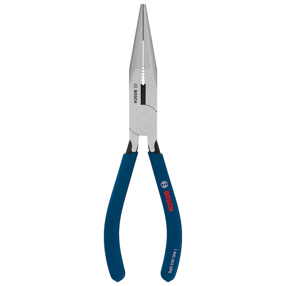 Alicate Bico Longo Bosch 180 mm Cabos Emborrachados