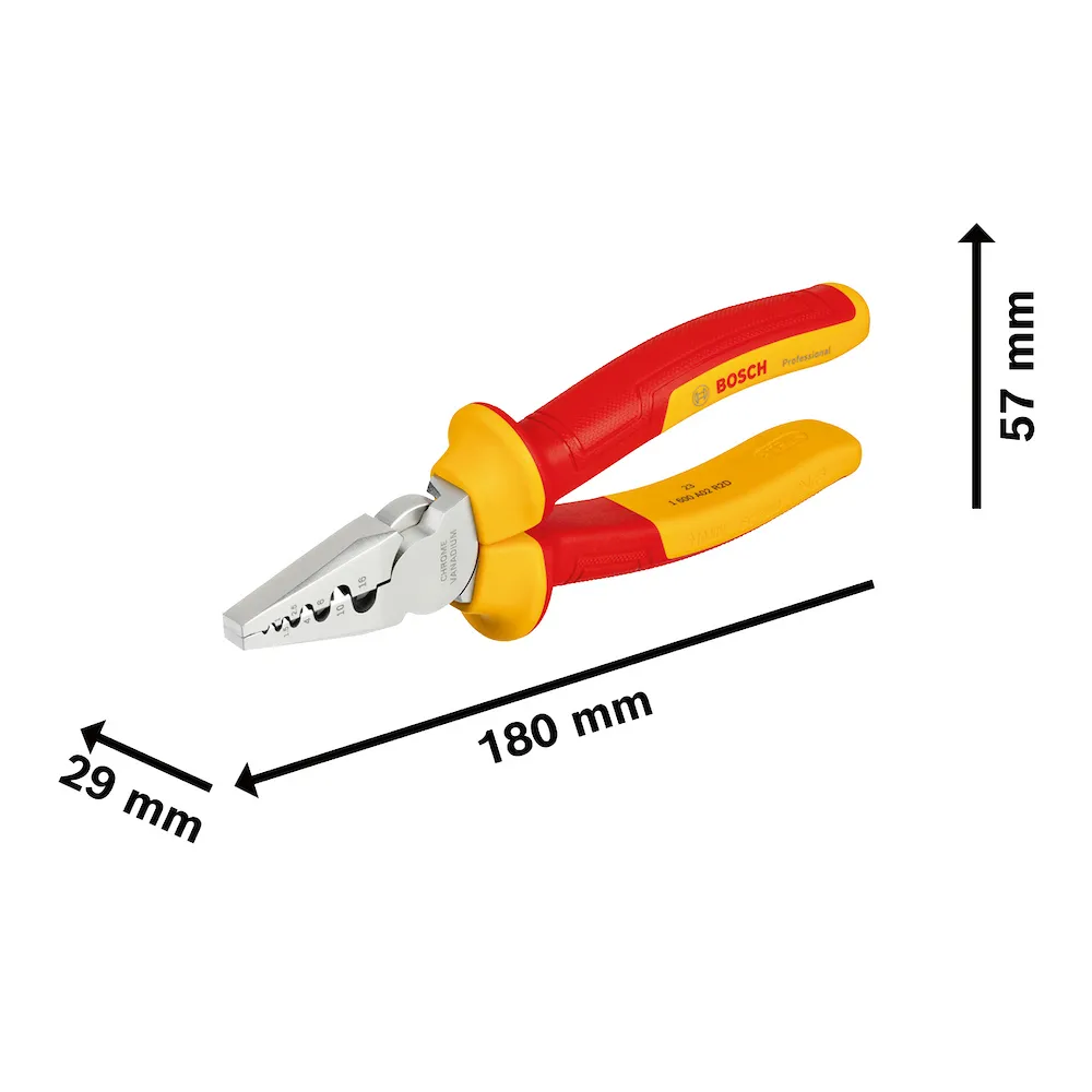 Alicate de crimpagem Bosch VDE 180mm