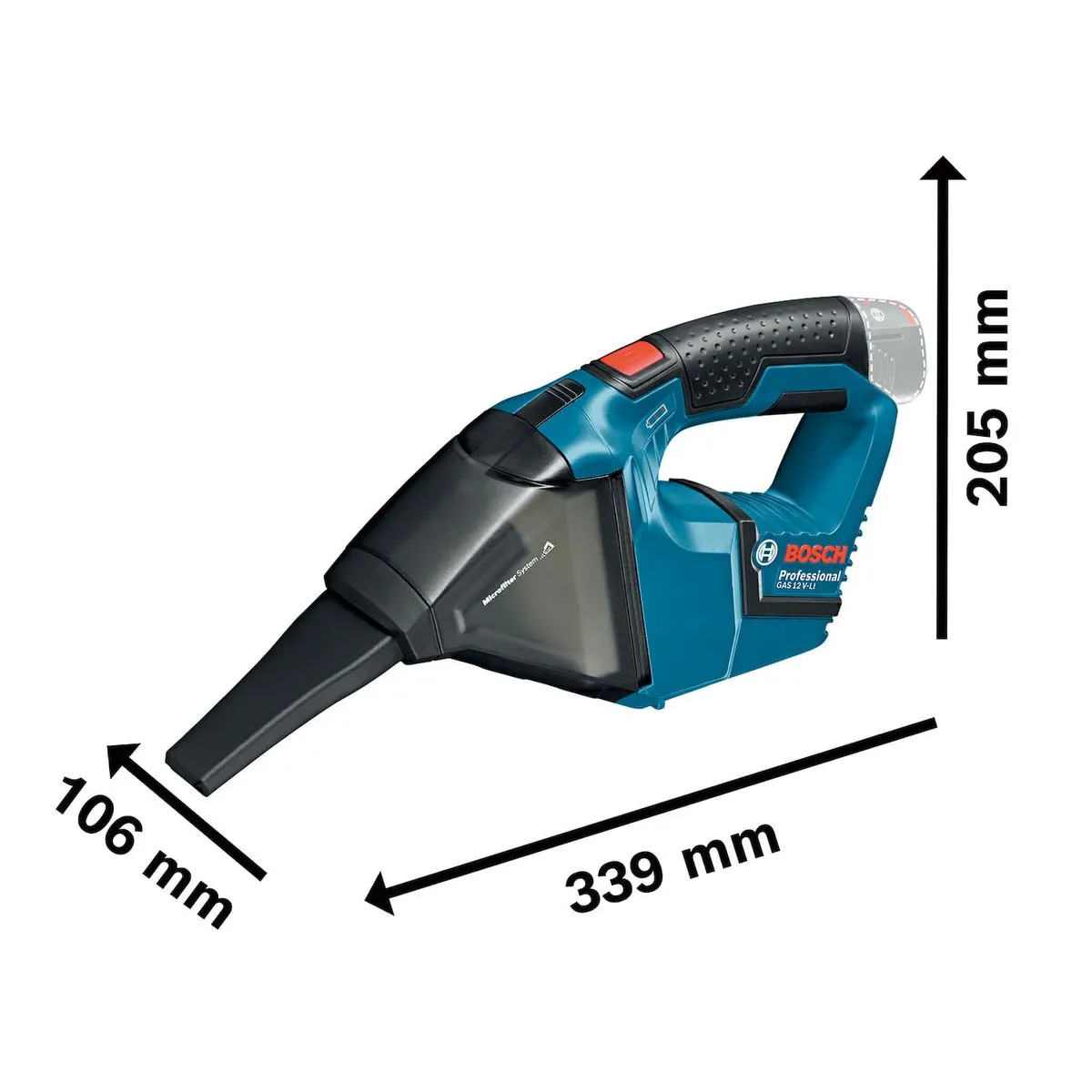 Aspirador de pó Bosch GAS 12V-LI Sem bateria
