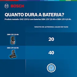 Aspirador de pó Bosch GAS 12V-LI Sem bateria