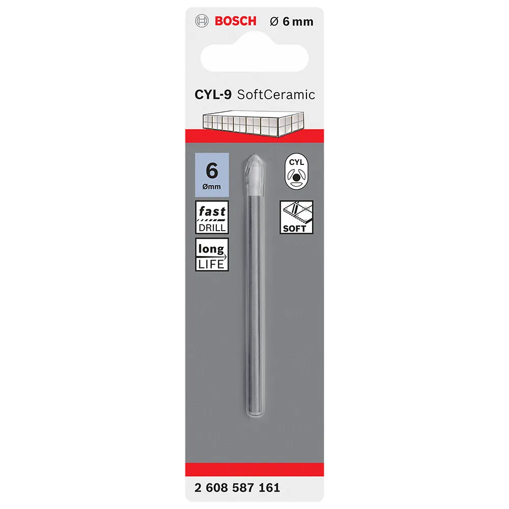 Broca Bosch CYL-9 Ceramic Encaixe Cilíndrico