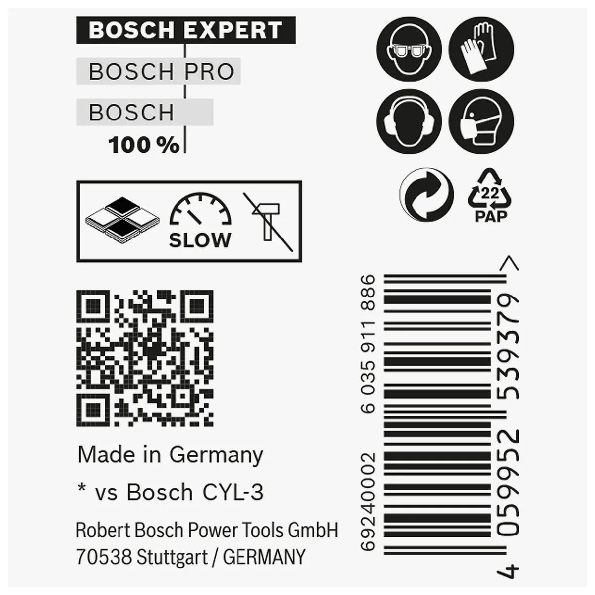 Broca Bosch EXPERT CYL-9 Multiconstruction Ø 10x80x120mm 8pçs