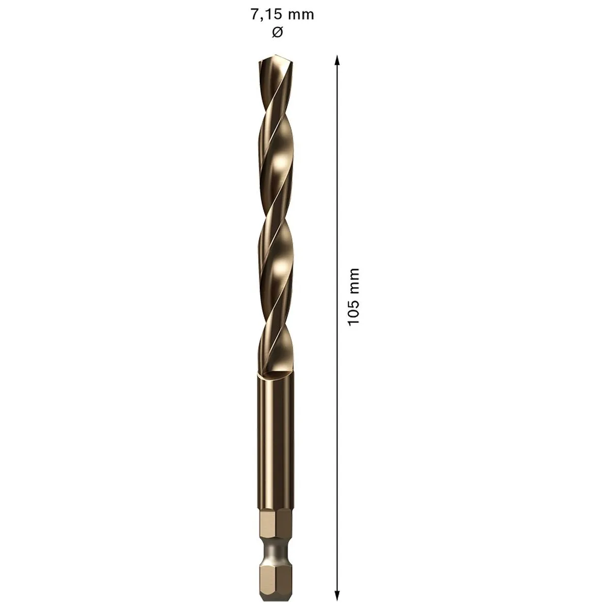 Broca guia p/serra copo Bosch EXPERT HSS-Co Ø7,15x105mm