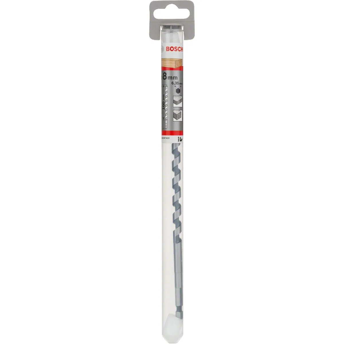 Broca para madeira Bosch Serpentina 8mm (encaixe 1/4")