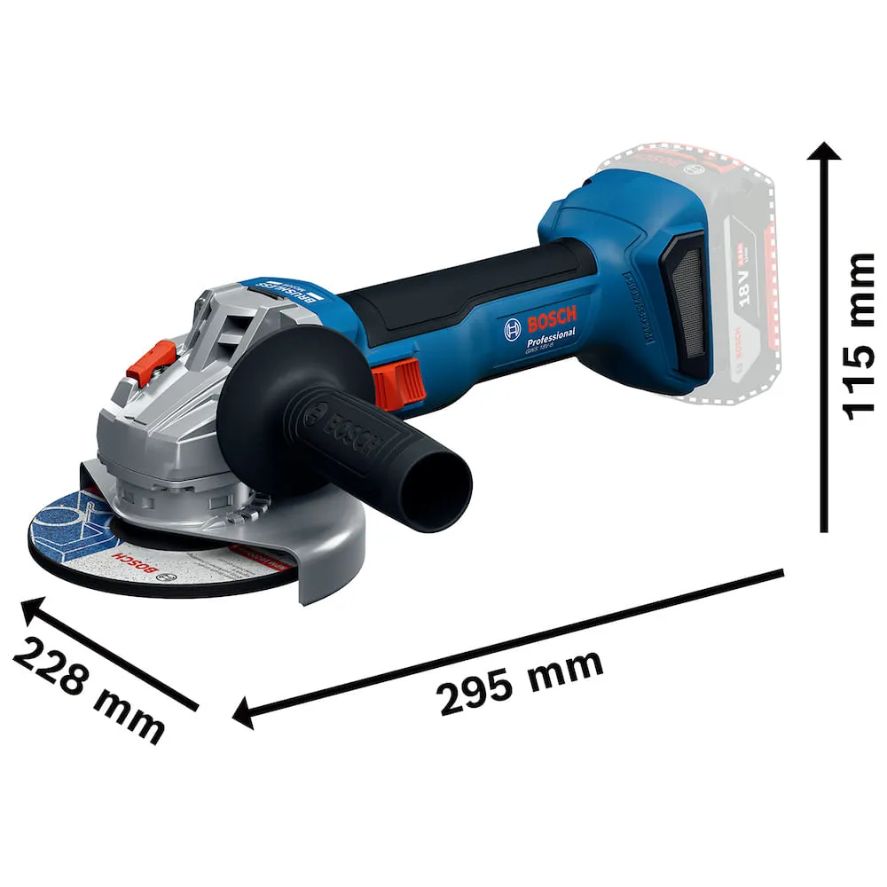 Combo Bosch Furadeira GSB185-LI + Esmerilhadeira GWS18V-8 + kit