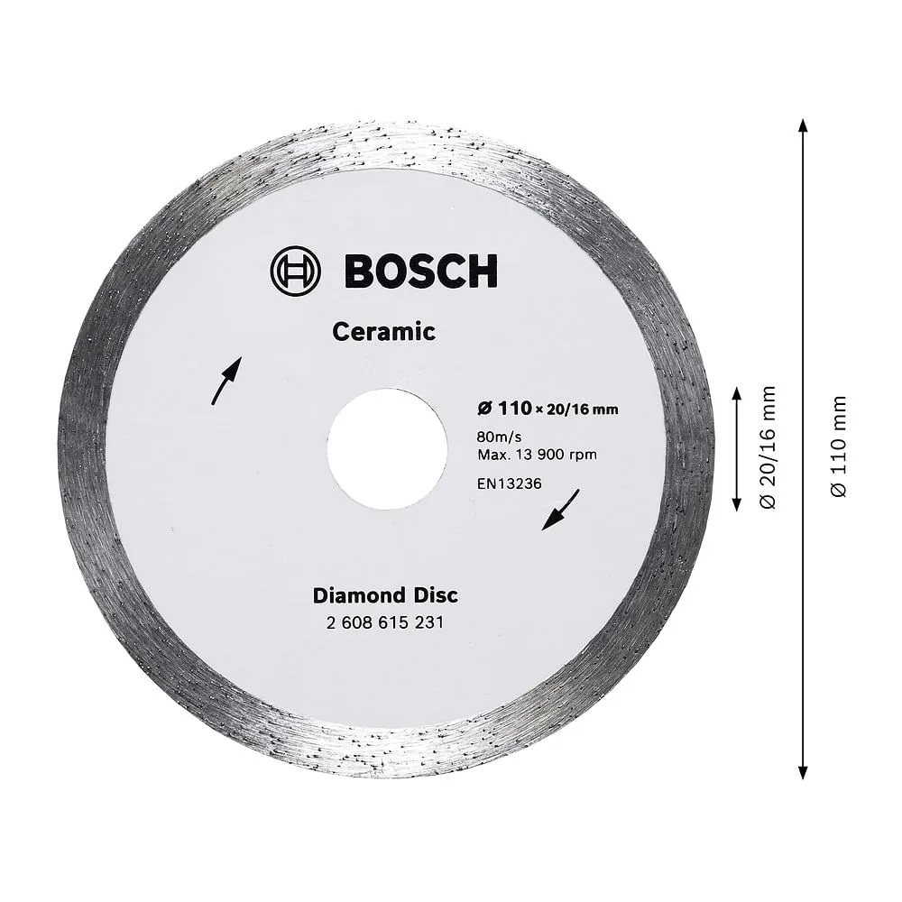 Disco Diamantado Bosch Ceramic continuo 110x20/16x8mm