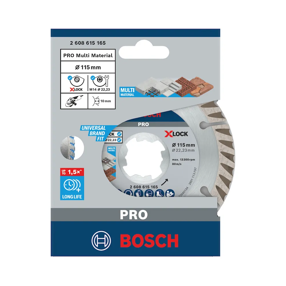 Disco Diamantado Bosch PRO Multi Material X-Lock 115x22,23mm