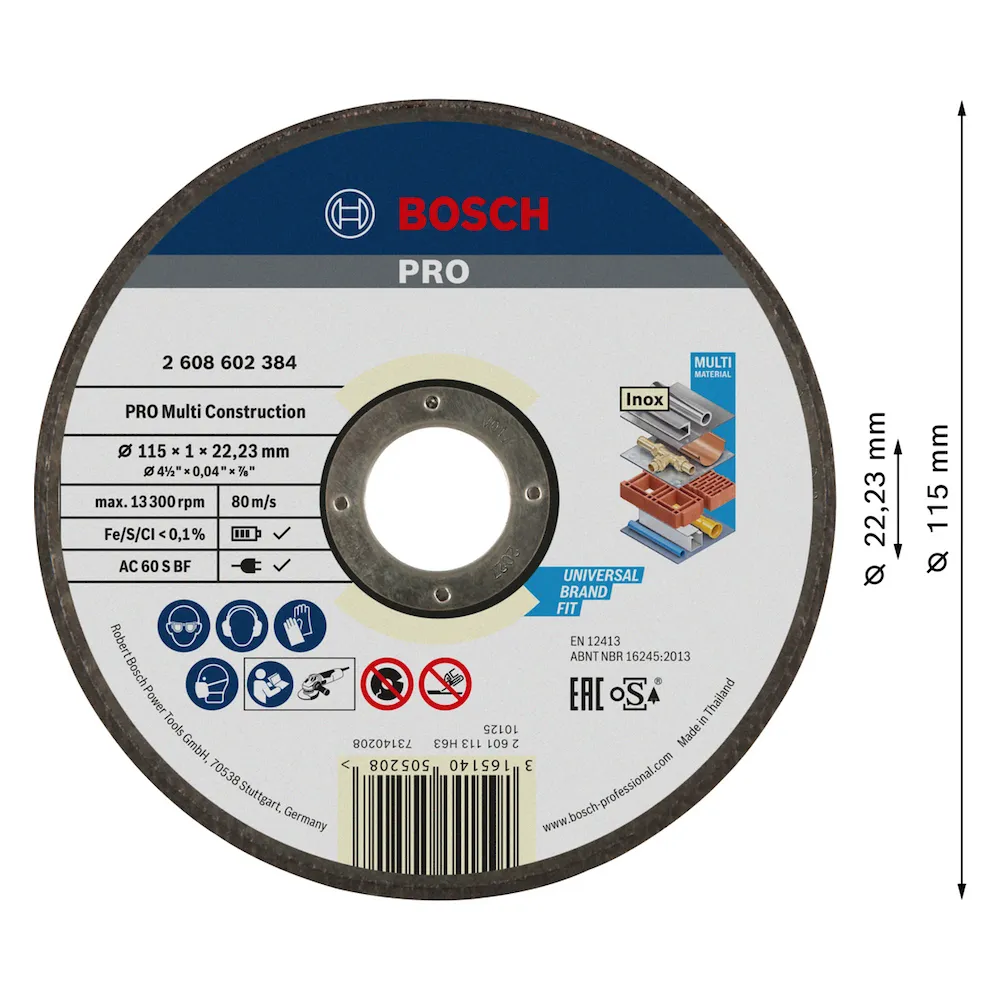 Disco de corte Bosch PRO Multi Construction Reto