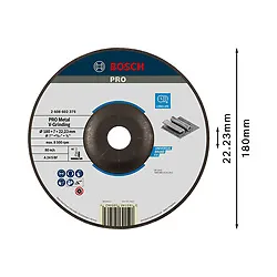 Disco de desbaste Bosch PRO Metal V-Grinding 180x7,0mm Depr
