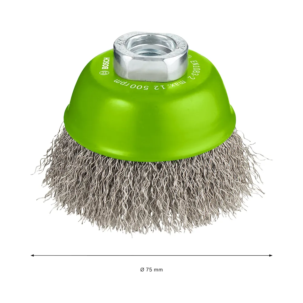 Escova de Aço Bosch PRO Stainless Steel Clean ondulado 75mm