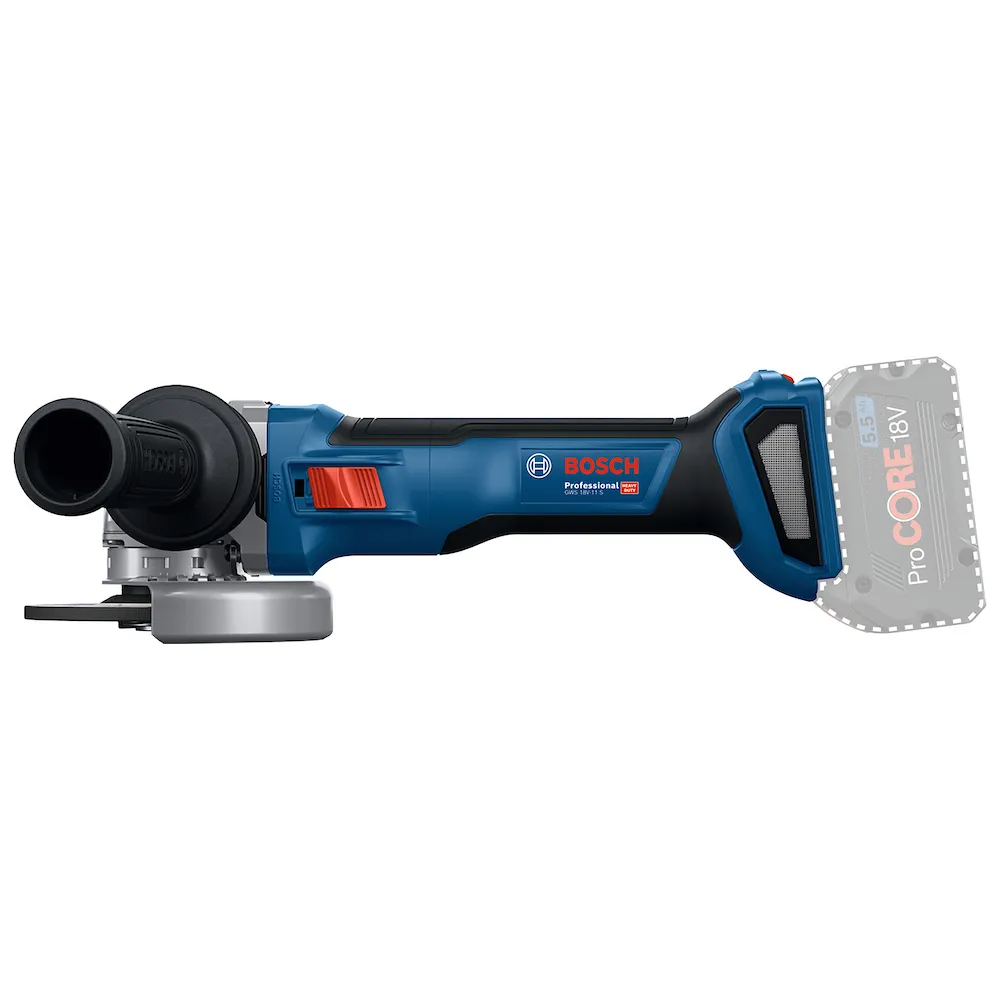 Esmerilhadeira a bateria Bosch GWS18V-11 S+Acessórios+Maleta