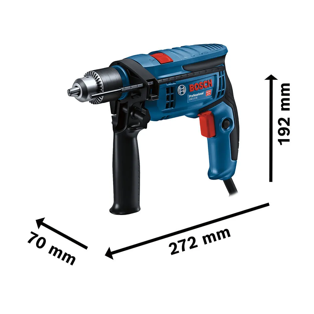 Furadeira de Impacto Bosch GSB 13 RE-MX5, 5 brocas e maleta