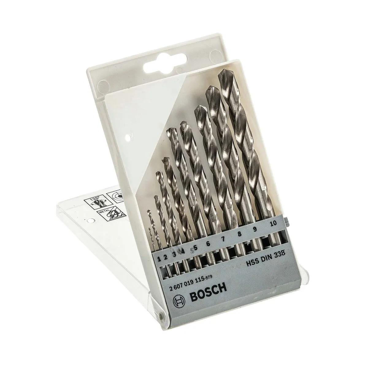 Jogo Broca para Metal Bosch HSS-G 1-10mm 10 peças