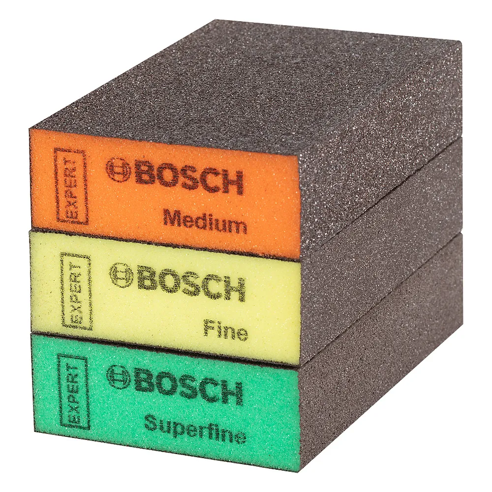Jogo Esponja Abrasiva Bosch EXPERT S471 69x26x97mm Superfine 3U
