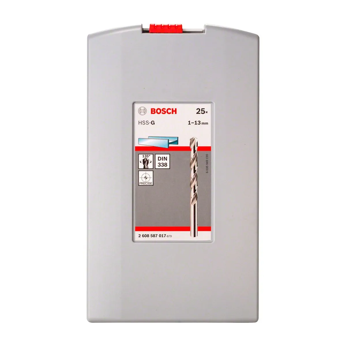 Jogo de Brocas Bosch PRO Metal HSS-G 1,0-13,0mm, 25un