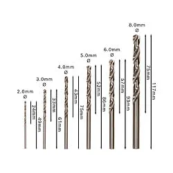 Jogo de Brocas Bosch PRO Metal HSS-G 2,0-8,0mm, 6un