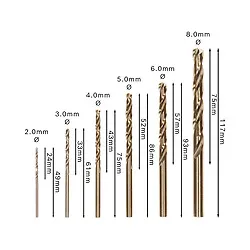 Jogo de Brocas Bosch PRO Stainless Steel HSS-Co 2-8mm, 6un