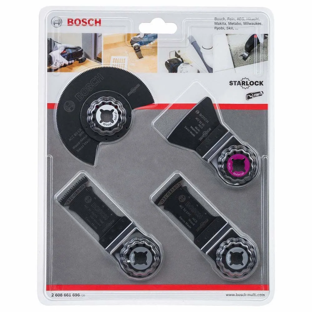 Jogo de acessórios p/multicortadora Bosch p/piso Standard 4U