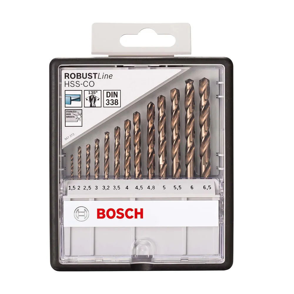 Jogo de broca metal Bosch HSS-Co Robust Line 1,5-6,5mm 13pçs