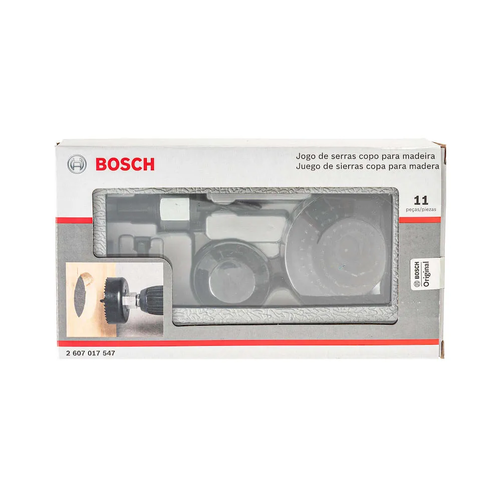 Jogo de serras copo para madeira Bosch com 11 peças