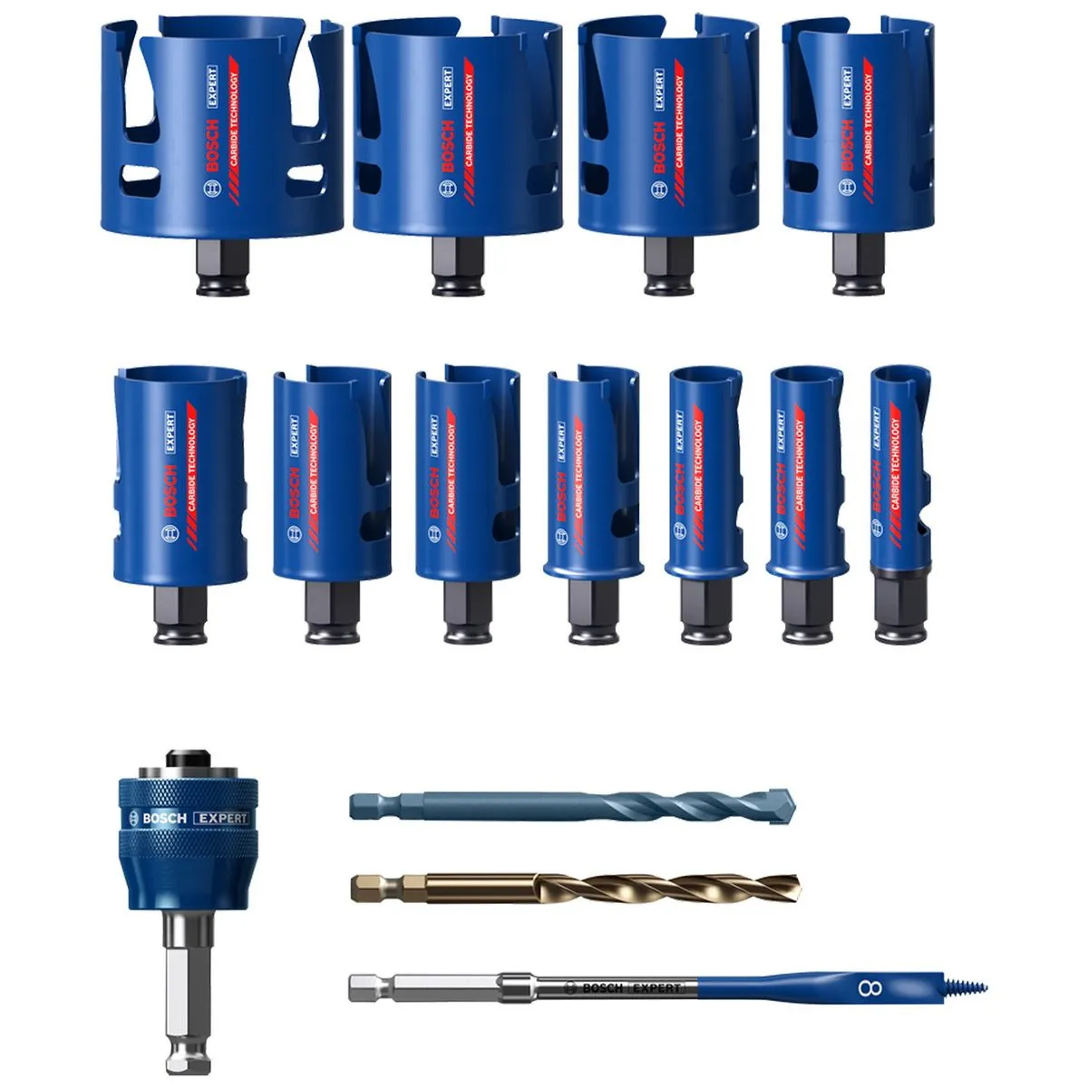 Kit Serra Copo Bosch EXPERT Construction Material 15 peças