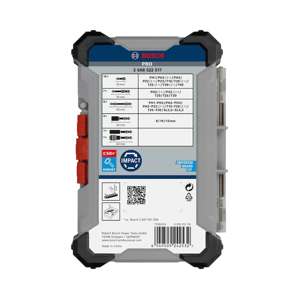 Kit bits e soquetes Bosch PRO Impact 36un