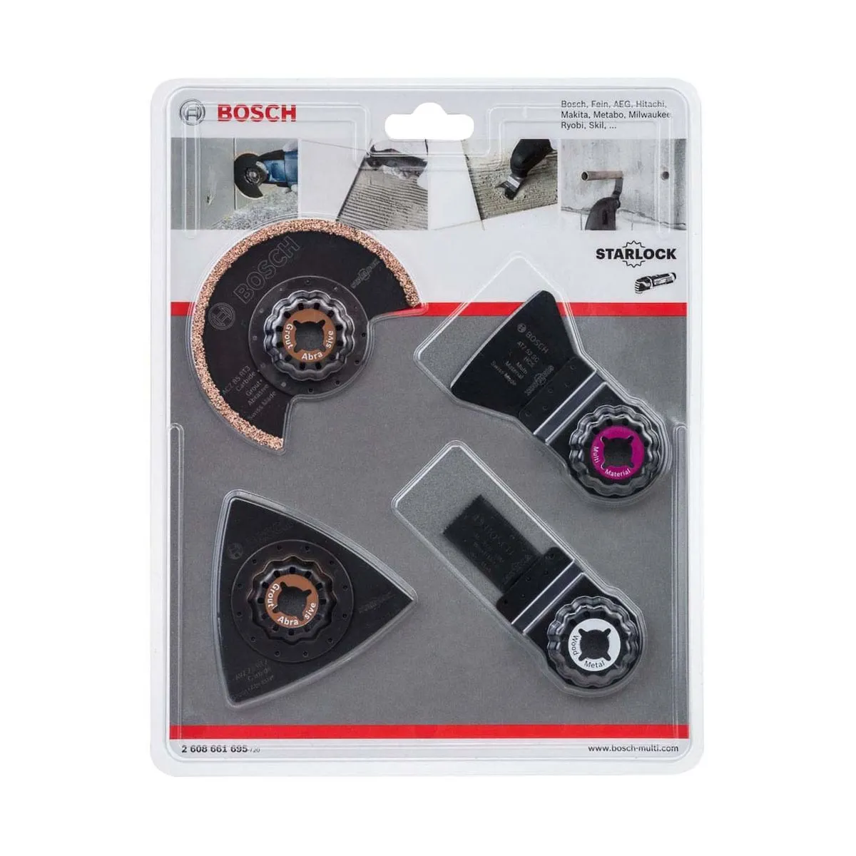 Kit corte e remoção de azulejos p/multicortadora Bosch 4pçs