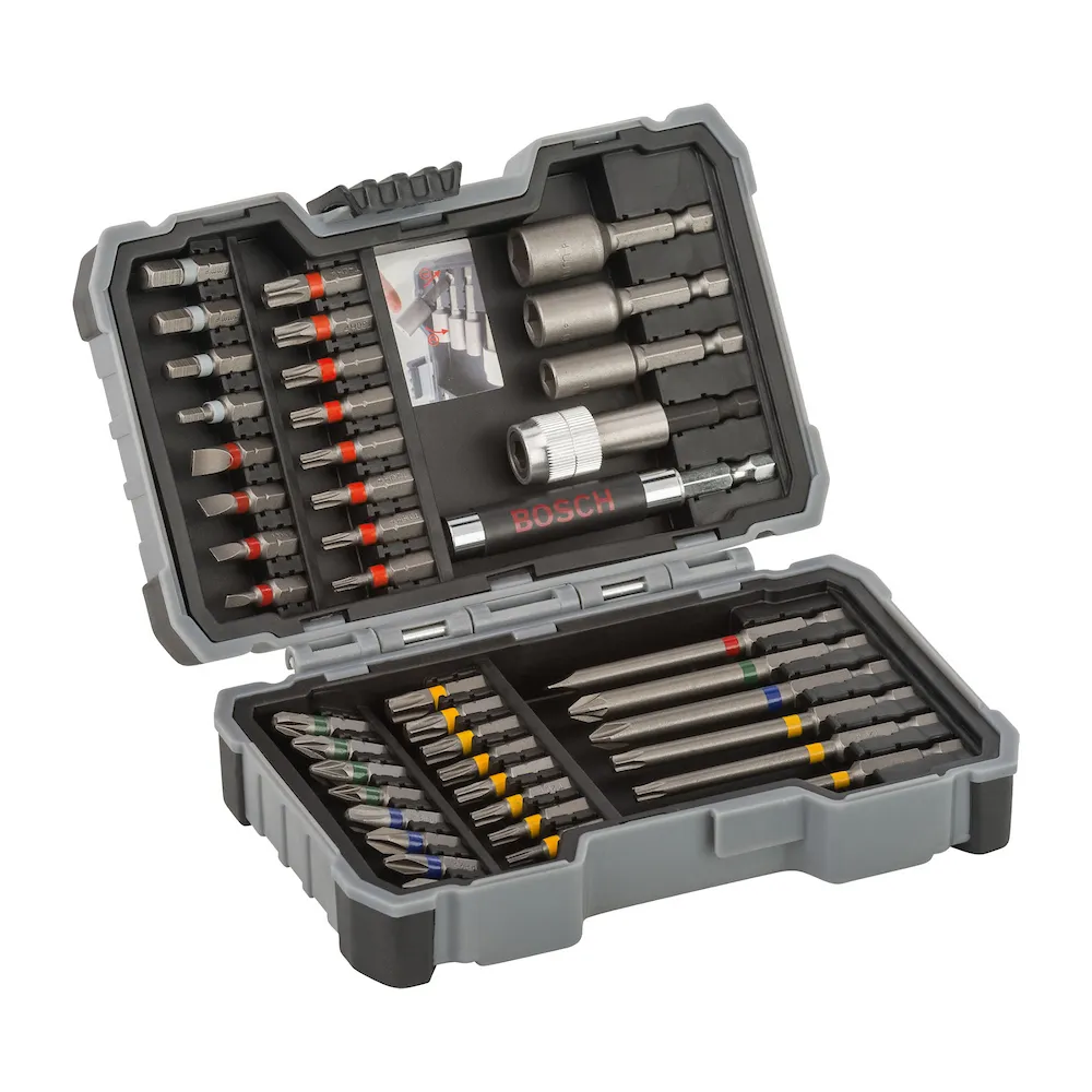 Kit de pontas e soquetes Bosch Extra Hard com 43 peças