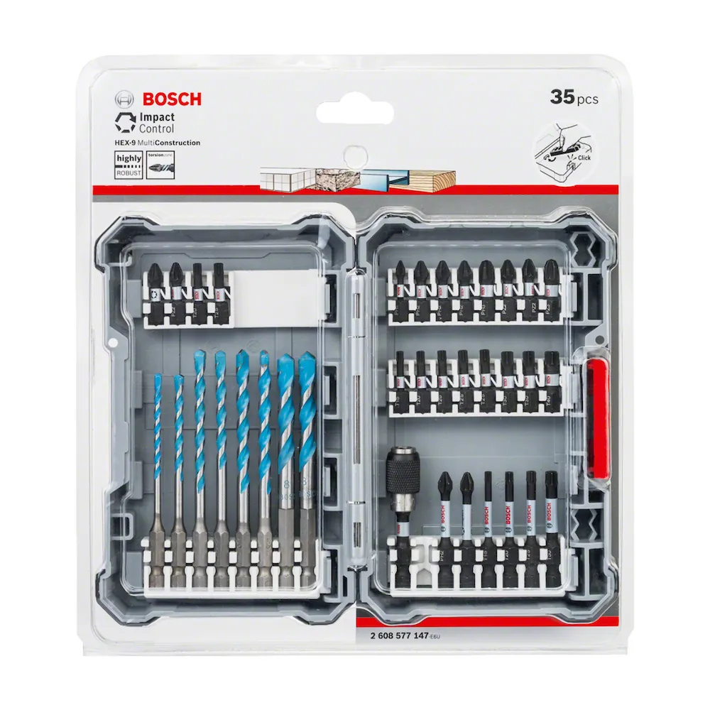 Kit pontas/brocas Bosch MultiConstruction Impact Control 35pçs