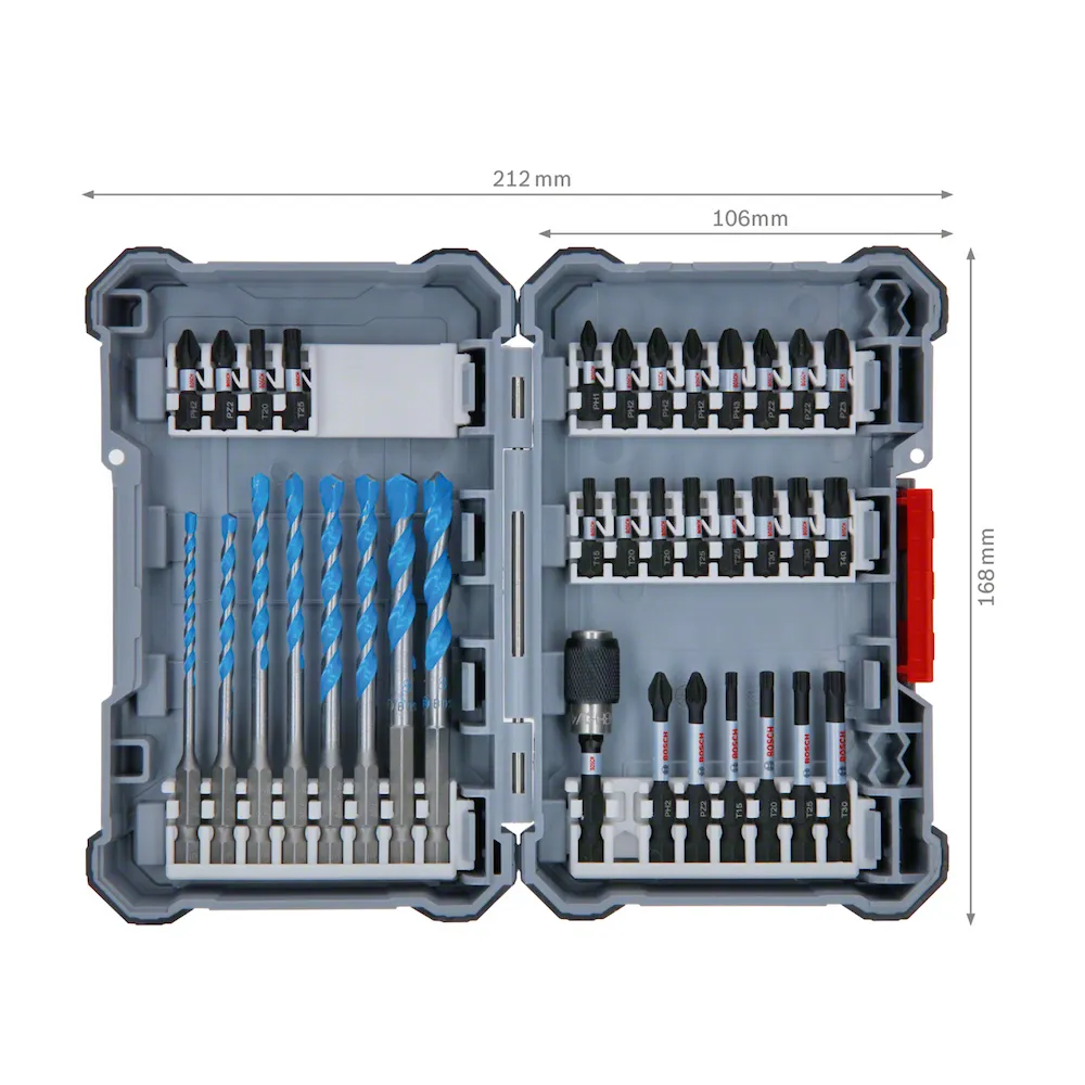 Kit pontas/brocas Bosch MultiConstruction Impact Control 35pçs