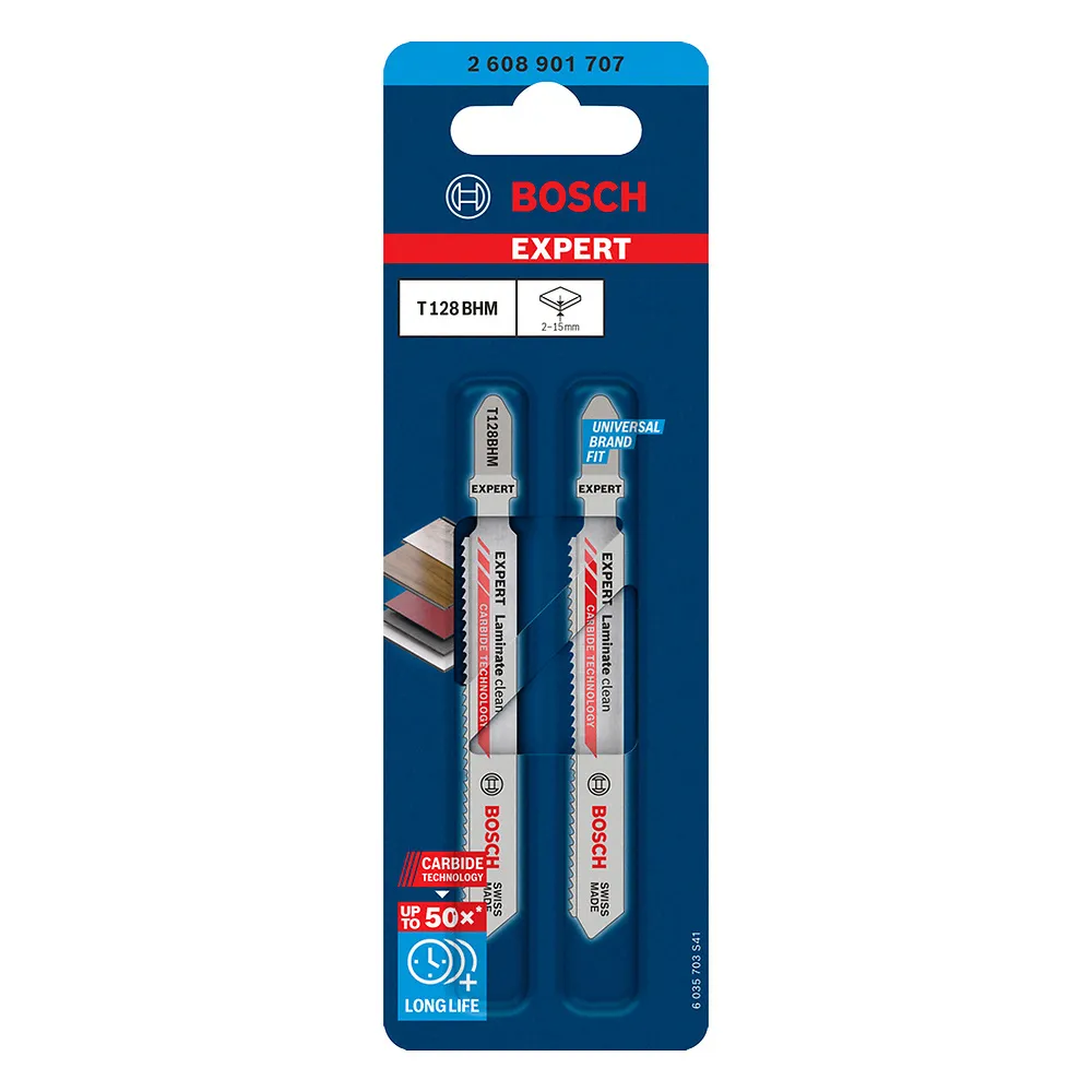 Lâmina serra ticotico Bosch EXPERT Laminate Clean T128BHM 2pçs