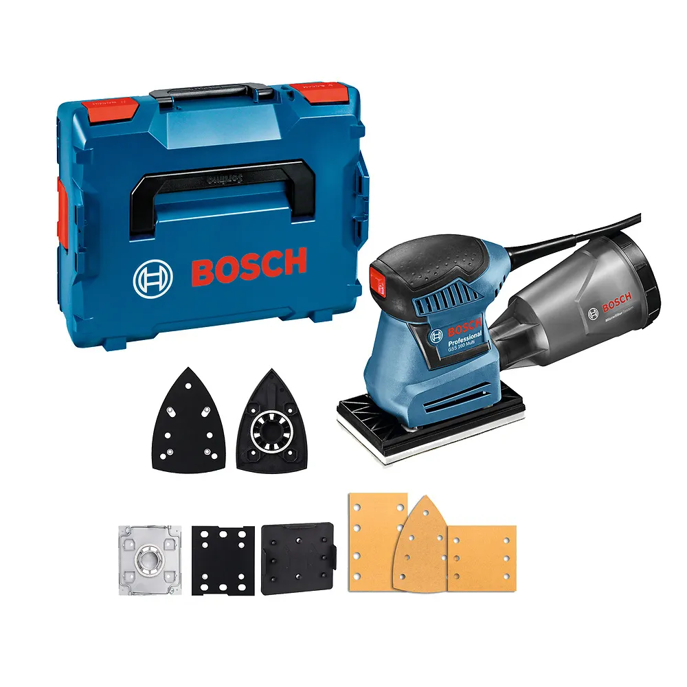 Lixadeira Bosch GSS 160-1 A 220V 3 lixas + 3pratos + Maleta