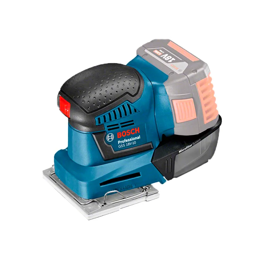 Lixadeira orbital Bosch GSS 18V-10, 2 lixas, Sem bateria