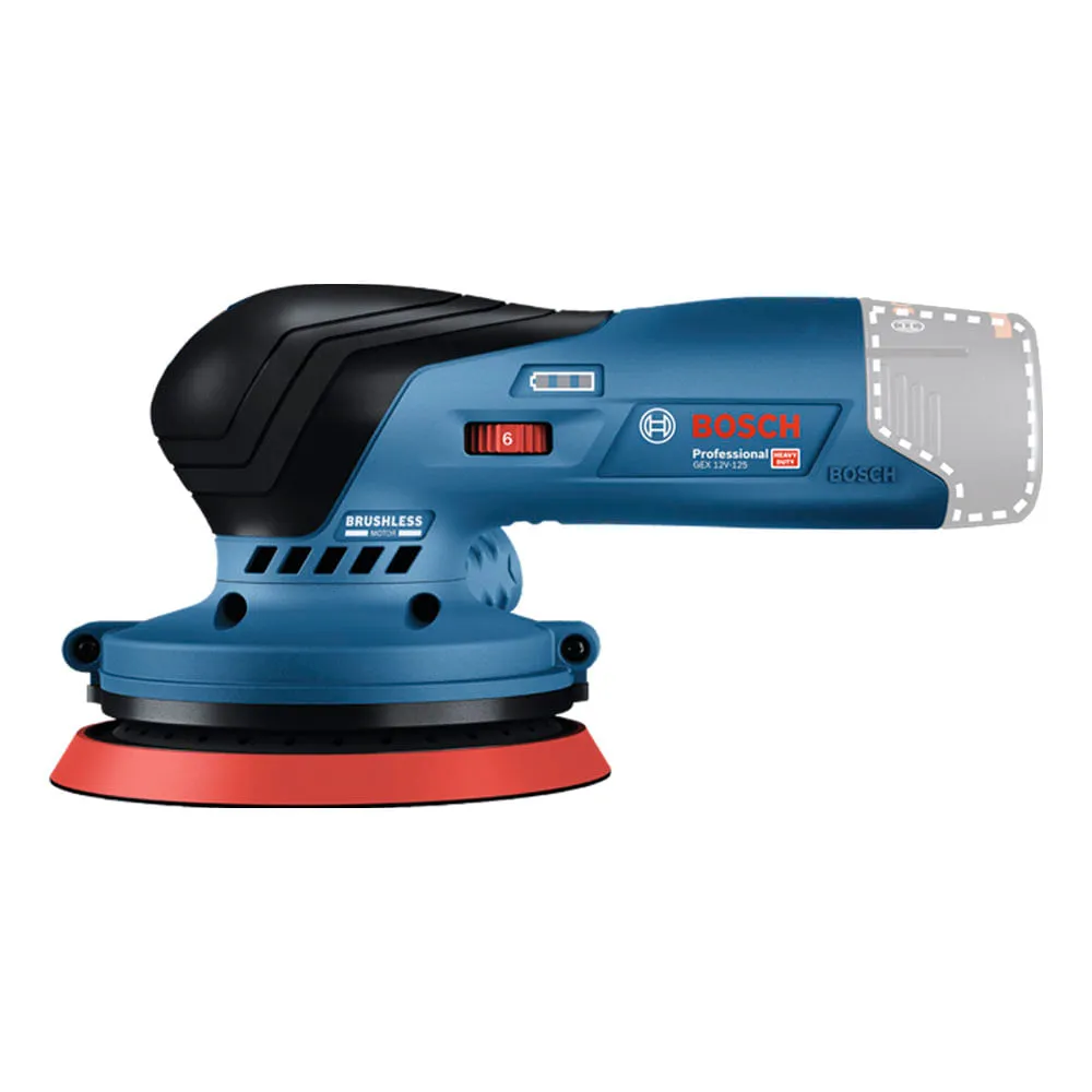 Lixadeira roto orbital Bosch GEX 12V-125 Brushless Sem bateria