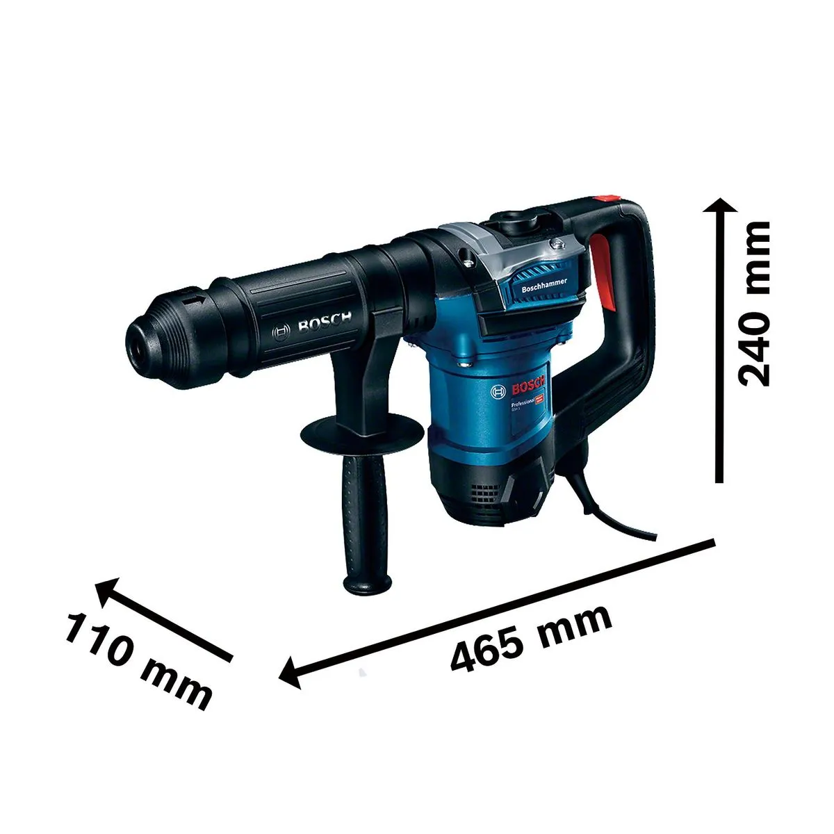 Martelete demolidor Bosch GSH 5, 1100W em maleta