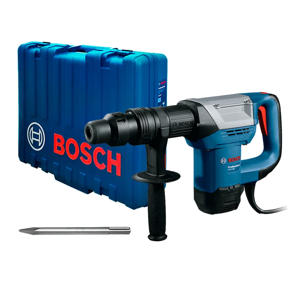 Martelete demolidor Bosch GSH 500 1100W com cinzel e maleta