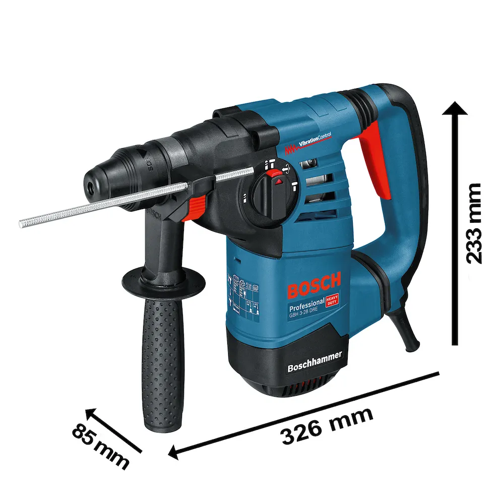 Martelete rompedor Bosch GBH 3-28 DRE 800W em maleta