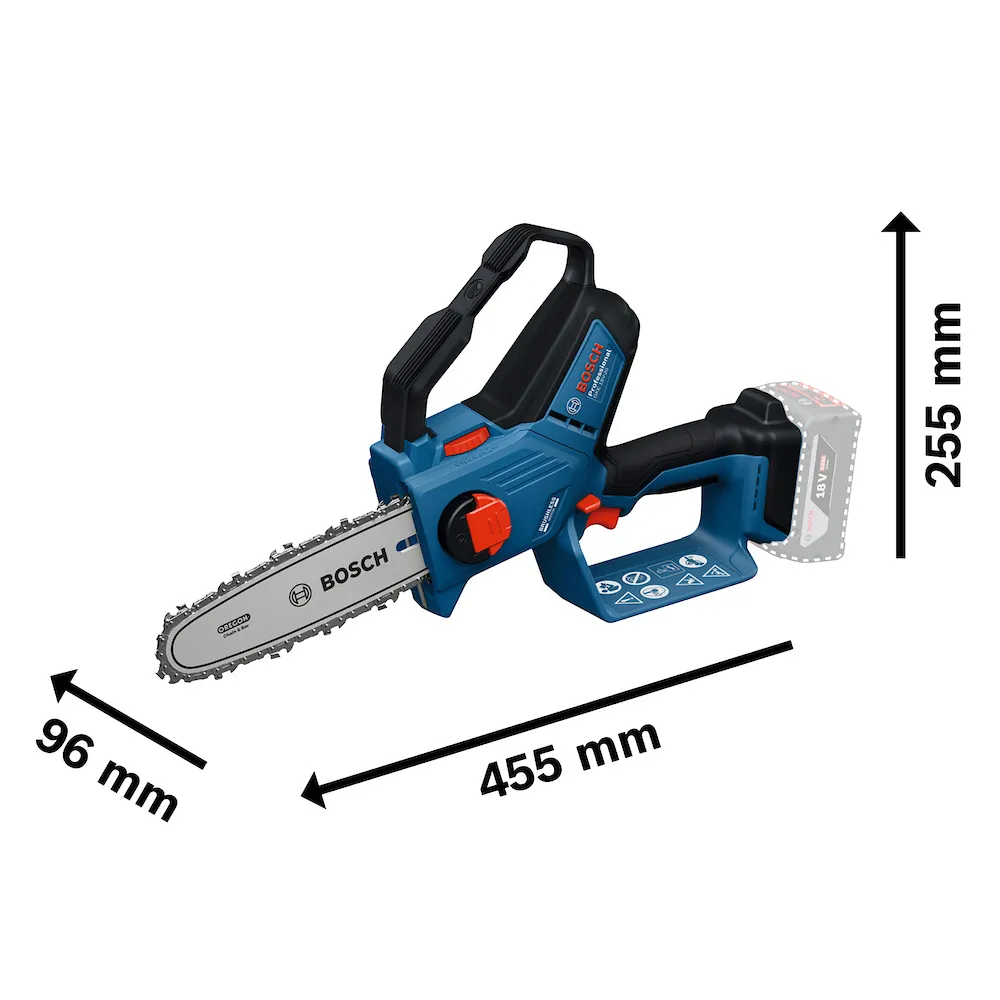 Motosserra a bateria Bosch GKE 18V- 20 Brushless sem bateria