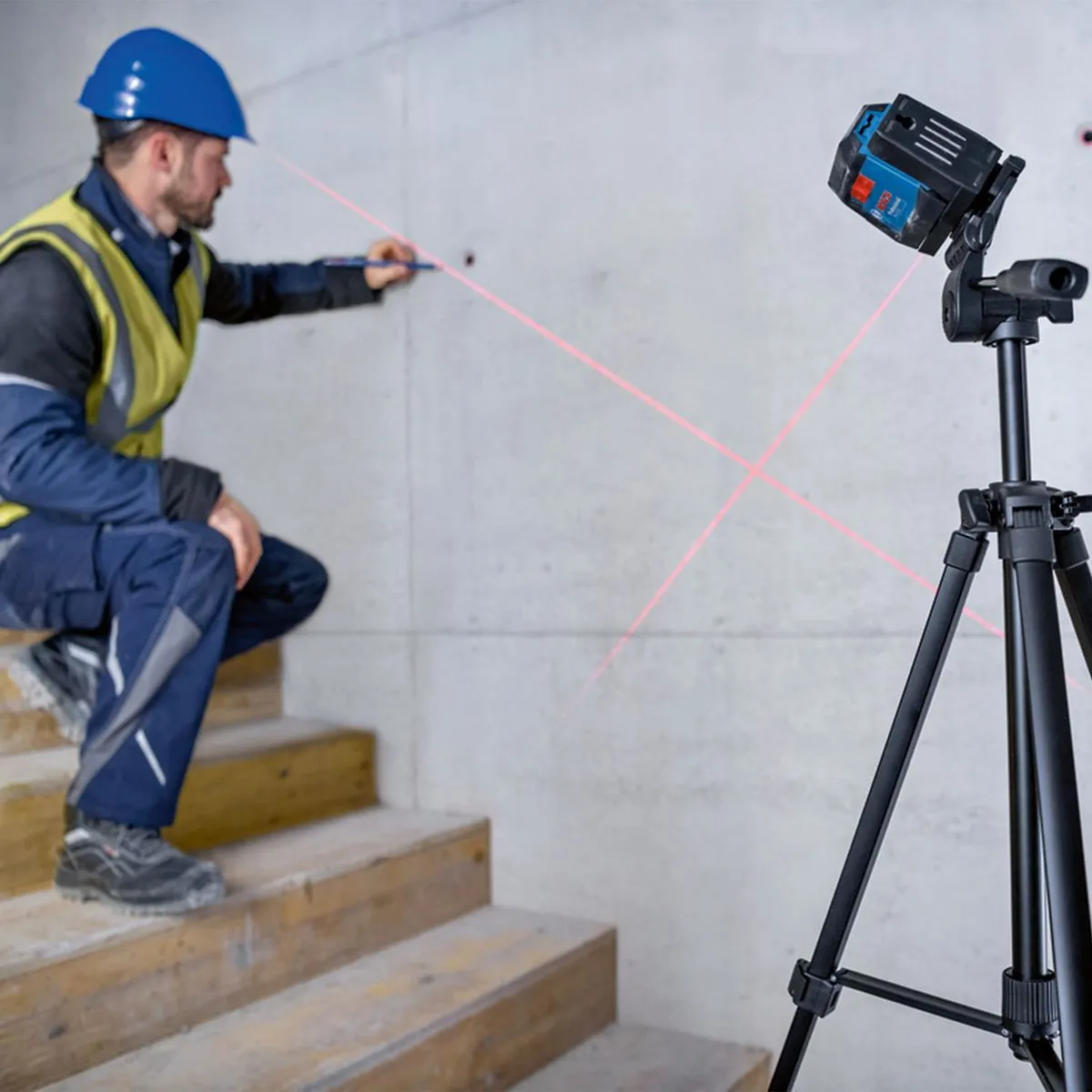 Nível a Laser verde Bosch GLL 12-22 G, 12m suporte giratório