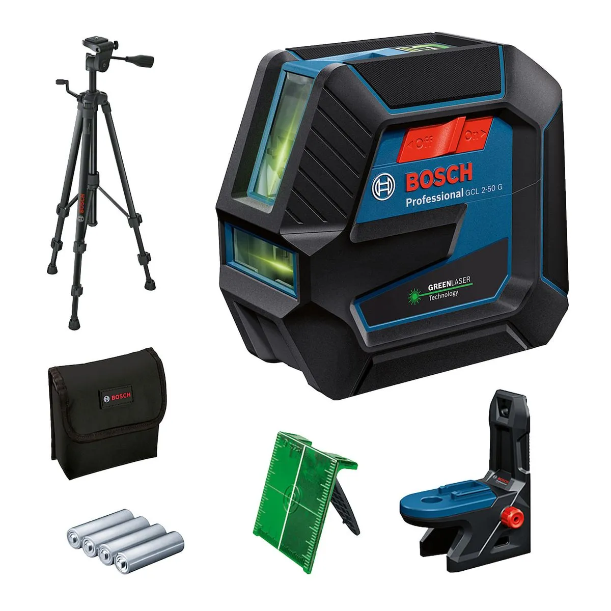 Nível a laser Bosch GCL 2-50 G 50 metros com pontos