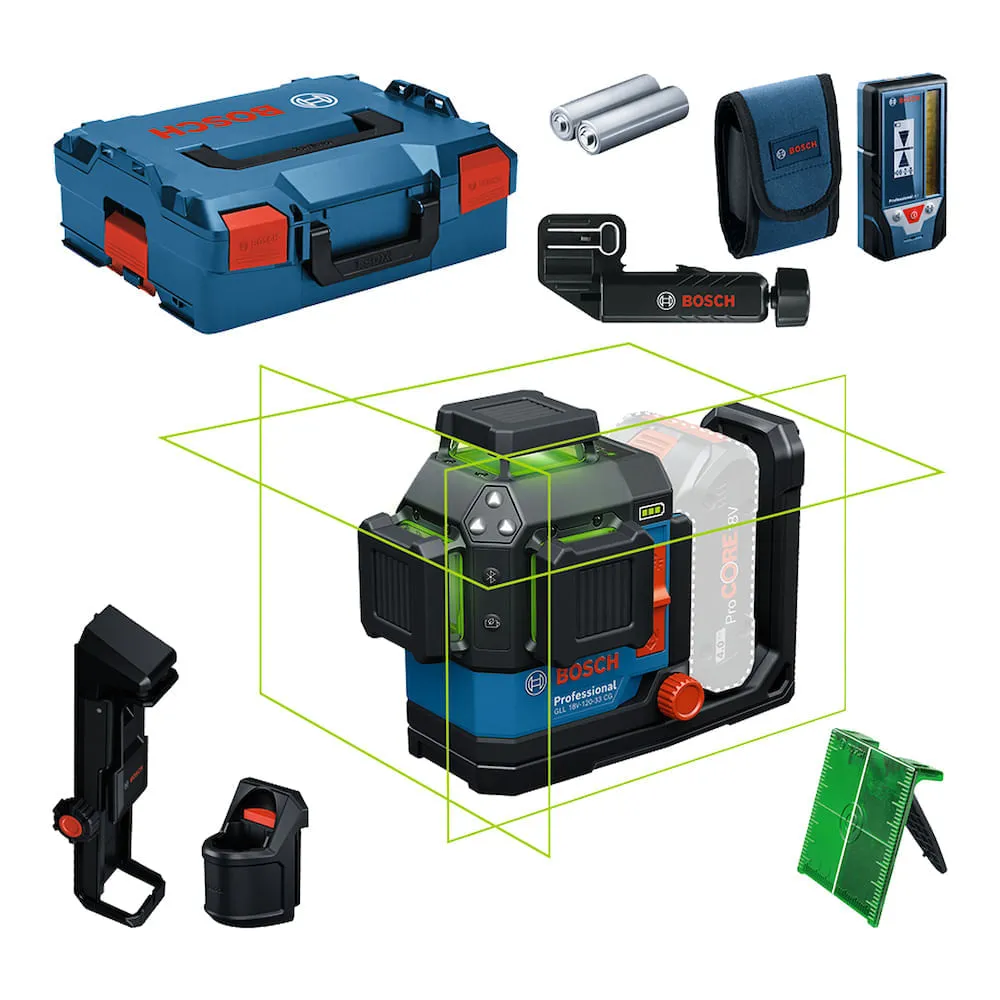 Nível a laser Bosch GLL 18V-120-33 CG 240m + maleta