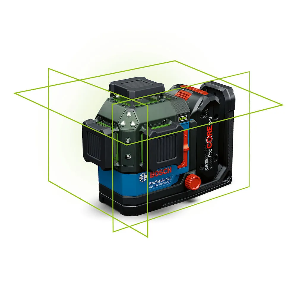 Nível a laser Bosch GLL 18V-120-33 CG 240m + maleta