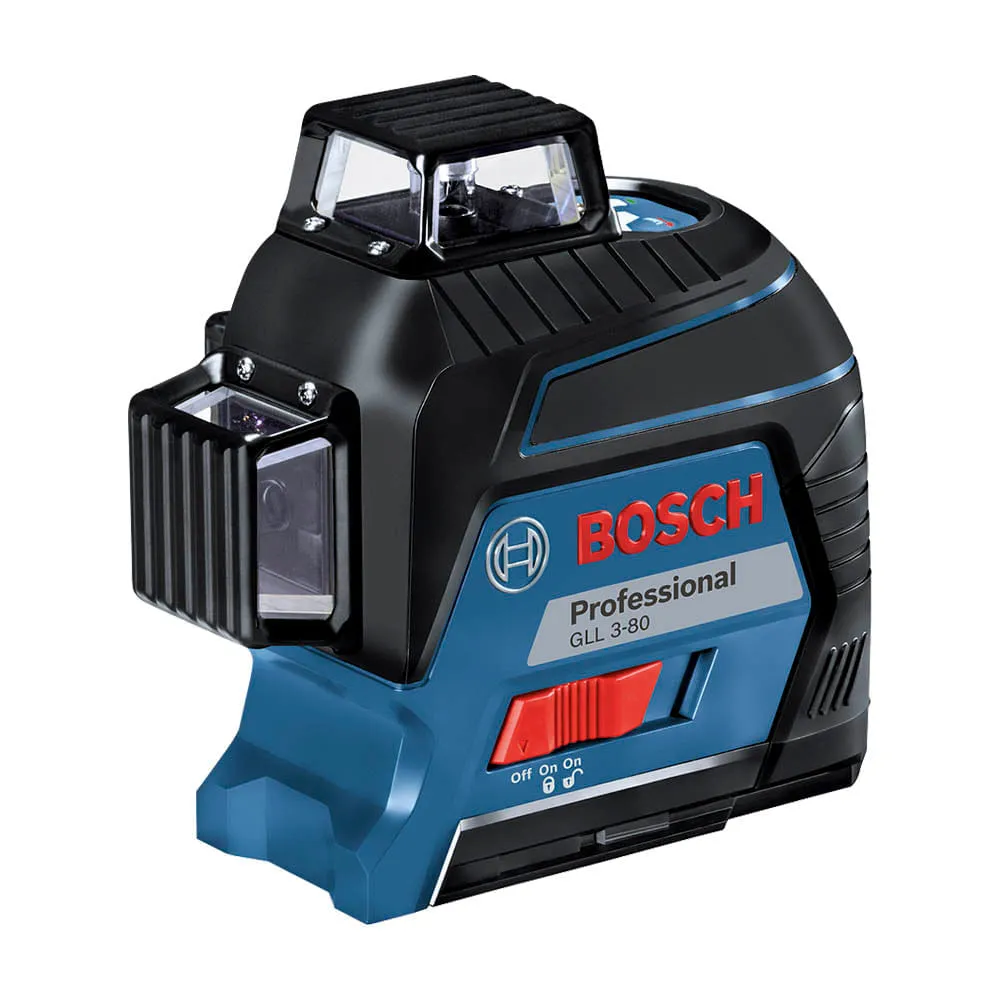 Nível a laser Bosch GLL 3-80, 80m, 360º, em maleta