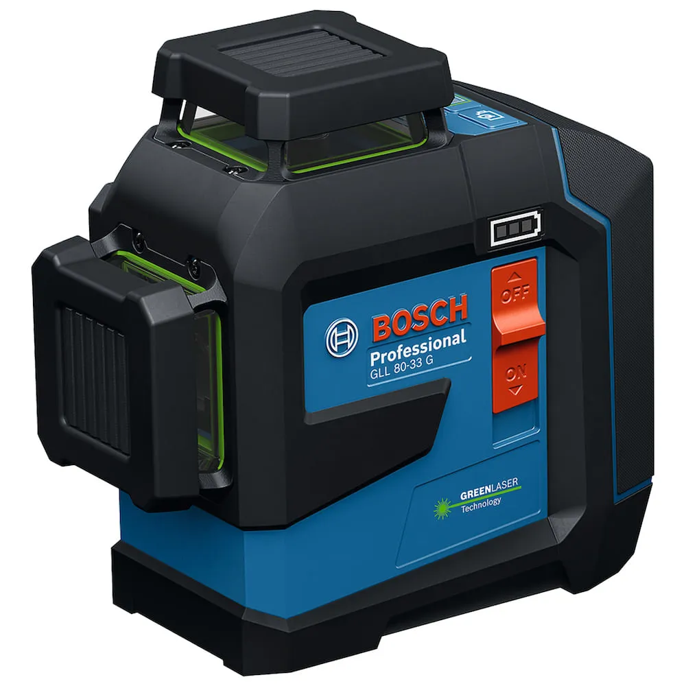 Nível a laser Bosch GLL 80-33 G LI + LR7 + Maleta