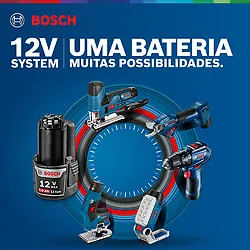 Parafusadeira Furadeira Bosch GSB 12V-30 12V 2 bat e maleta