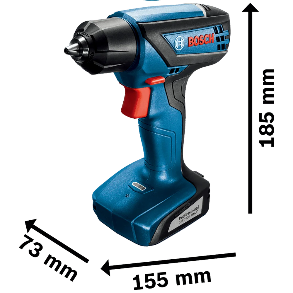Parafusadeira Furadeira Bosch GSR 1000 Smart 12V com bateria