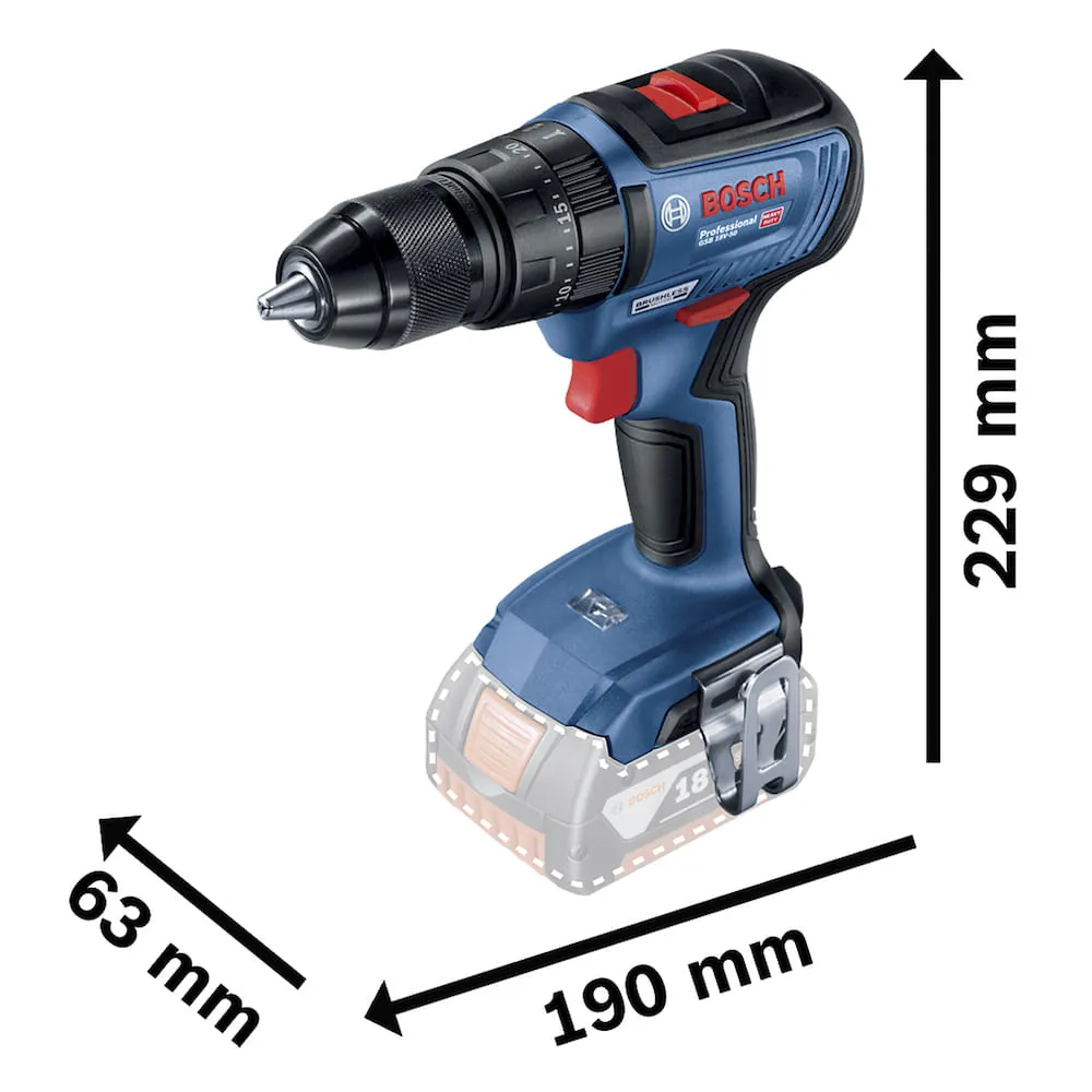 Parafusadeira Furadeira Impacto Bosch GSB 18V-50 1bat+maleta