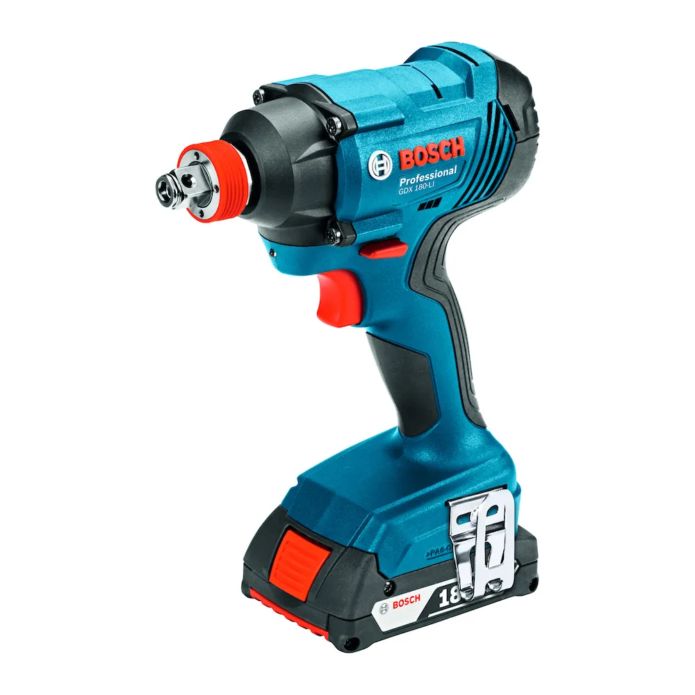 Parafusadeira e chave de impacto Bosch GDX 180-LI, 2 baterias 18V e maleta