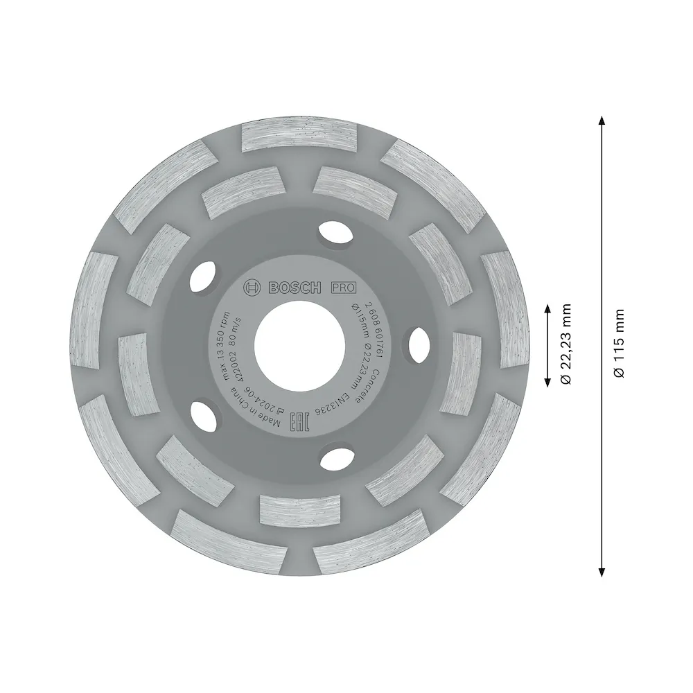Prato Diamantado Bosch PRO Concrete Segmentado