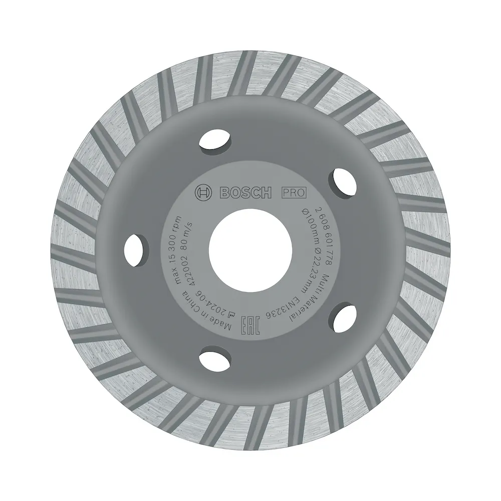Prato Diamantado Bosch PRO Multi Material Turbo 100x22,23mm